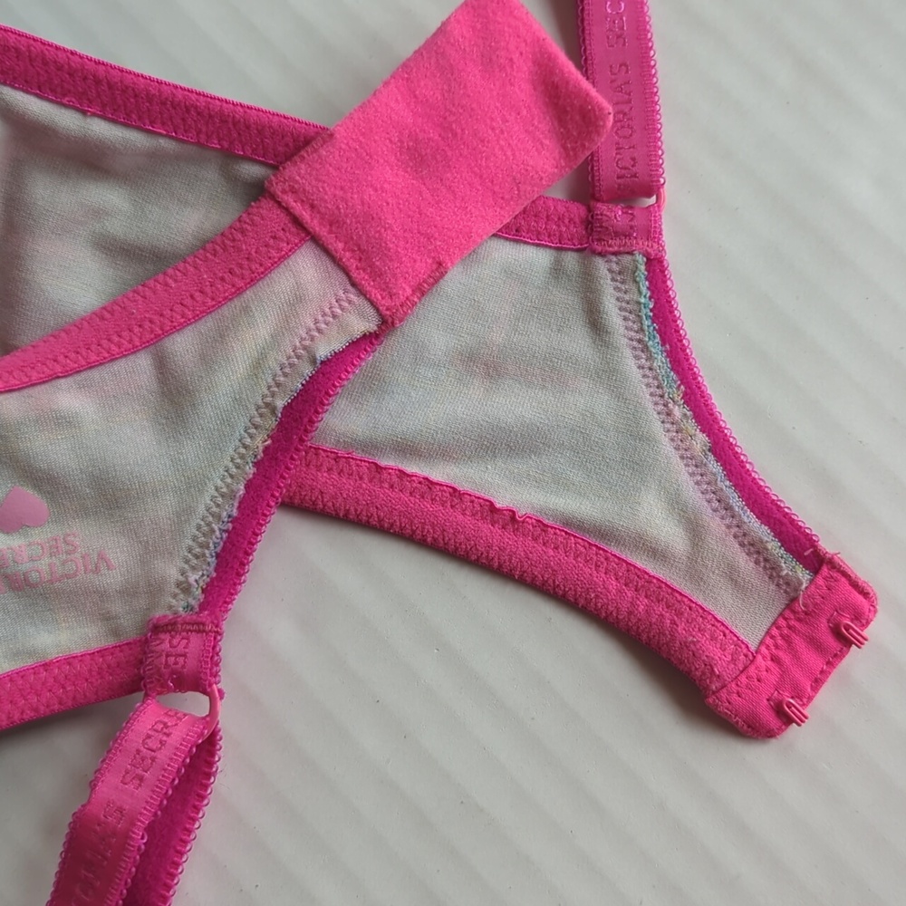 Victoria's Secret Underwire Lined Perfect Coverage Plaid Bra 36C Pink Green - Picture 16 of 16